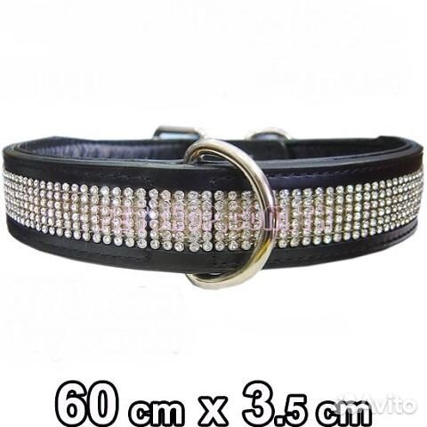 Ошейники из кожи со стразами (новые)