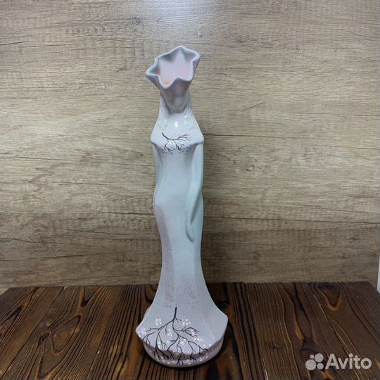 Винтажная Керамическая Ваза Девушка Весна Ретро