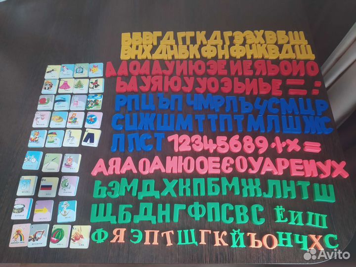Буквы на магнитах