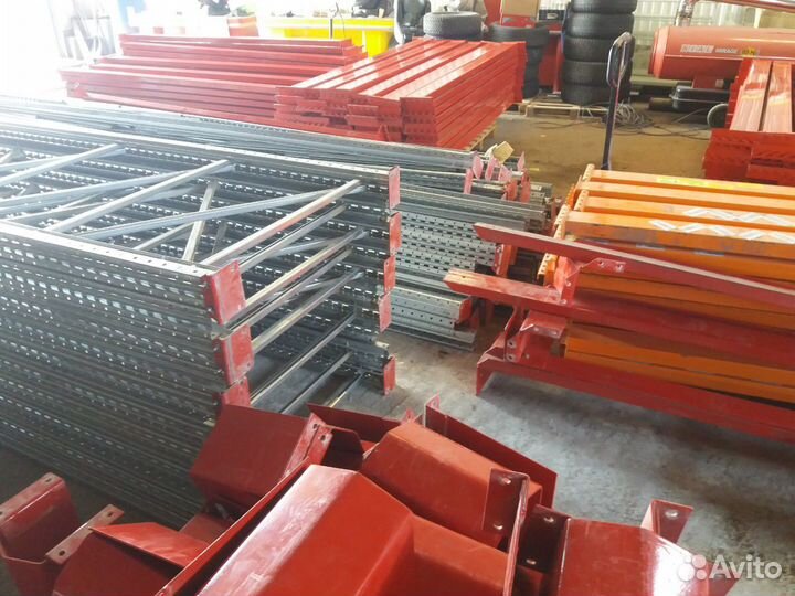 Стелажи палетные набивные и мезонин б/у для склада