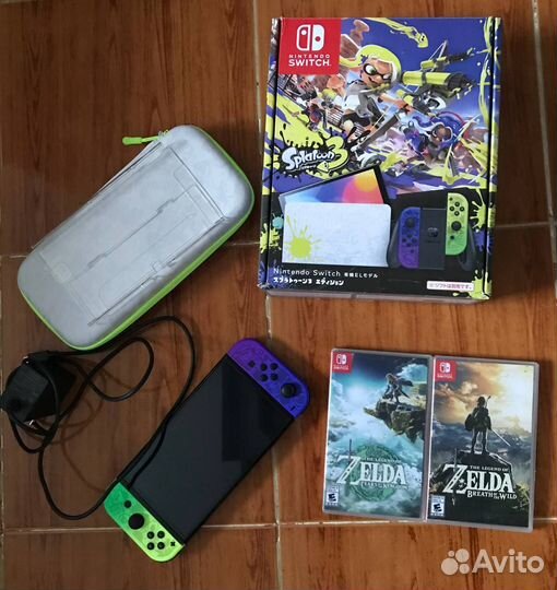 Нинтендо/Nintendo switch Oled Splatoon + Zelda 1,2