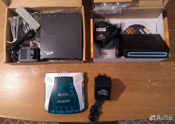 Маршрутизаторы модемы роутеры adsl2 ethernet 3 шт