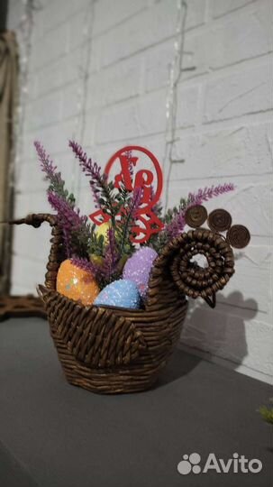 Поделка, корзина пасхальная Курочка