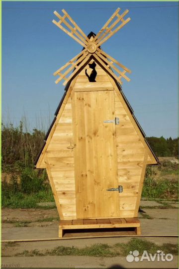 Дачный туалет с декором йиг 769