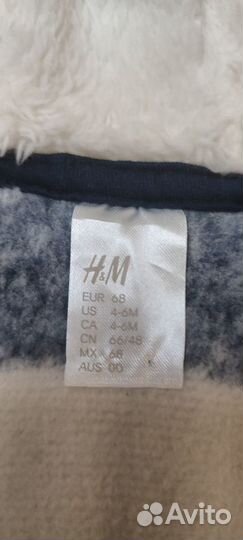 Кофта детская H&M р68 на 3-6 мес