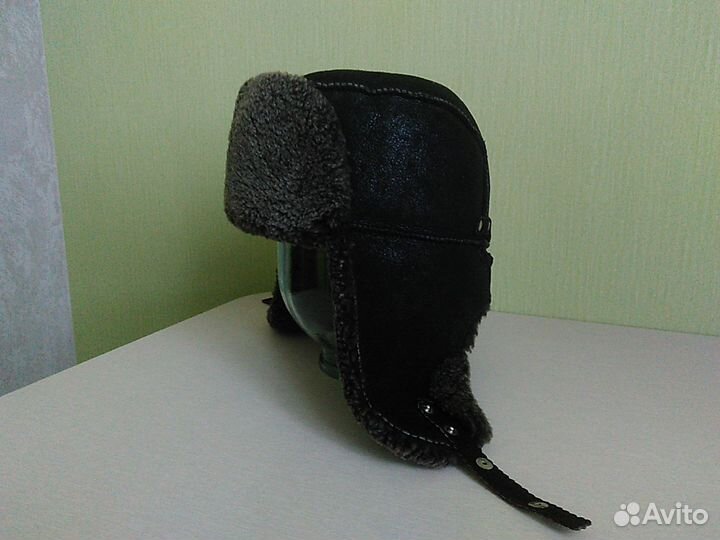 Шапка-ушанка зимняя натуральная замша б/у