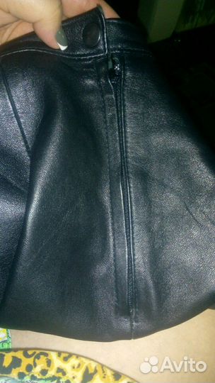 Юбка кожаная