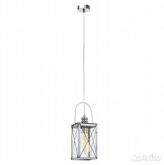 Люстра подвесная металл и стекло