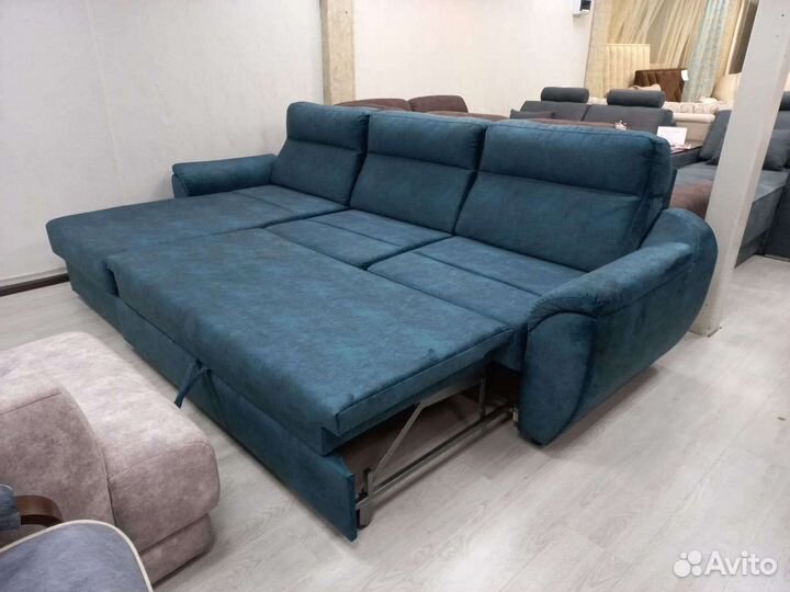 Большой угловой диван с ящиком для белья новый