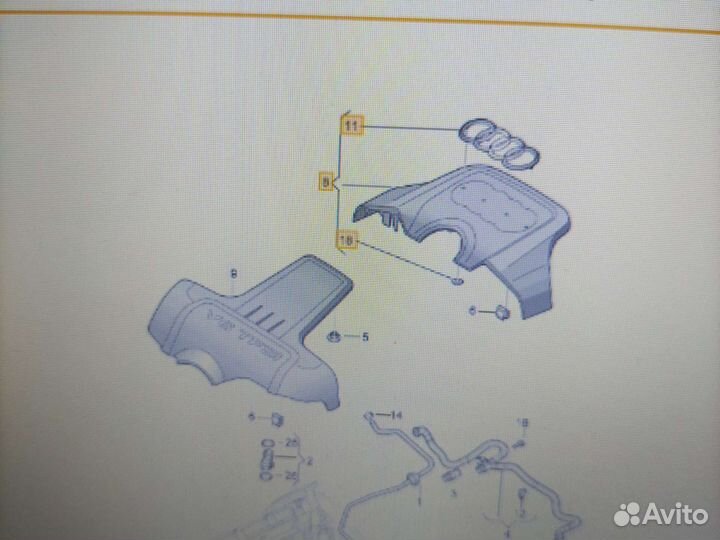 Накладка двигателя Audi A6 C7 4G