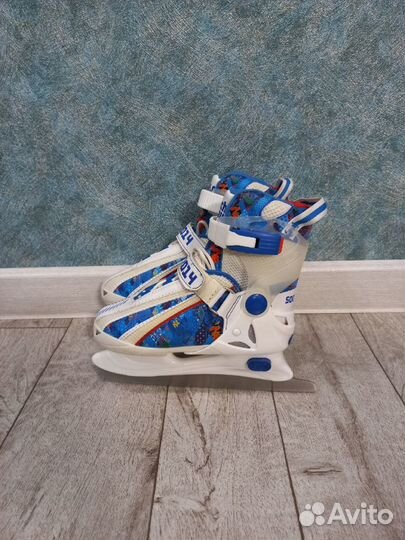 Коньки ледовые детские раздвижные