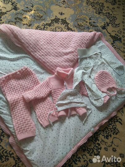 Конверт одеяло на выписку для девочки