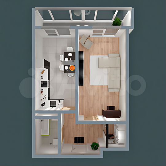 1-к. квартира, 44,8 м², 9/10 эт.