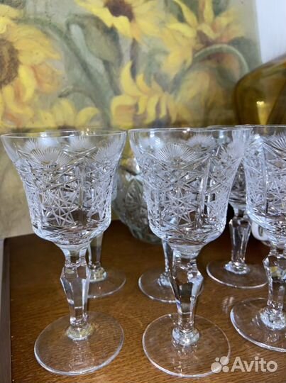 Хрустальные фужеры чехословакия