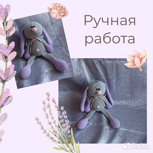 Вязанный заяц ручной работы