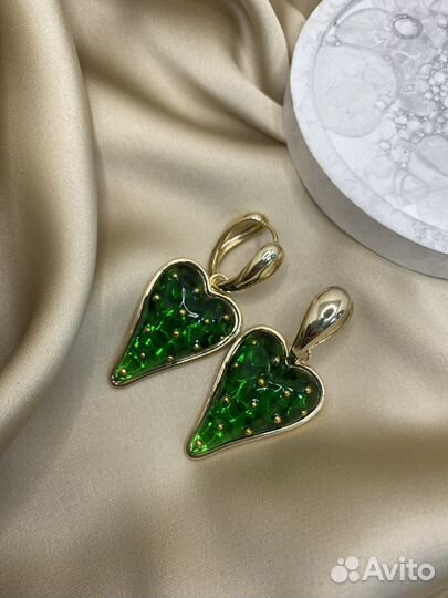Серьги сердце