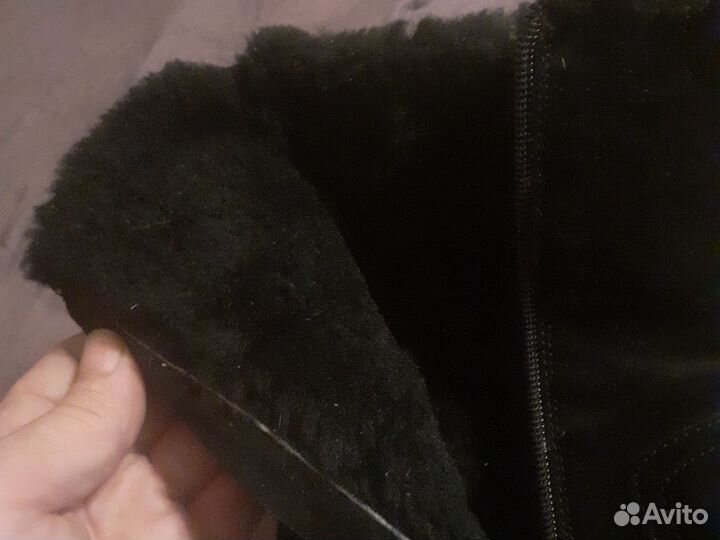 Сапоги замшевые мужские зимние