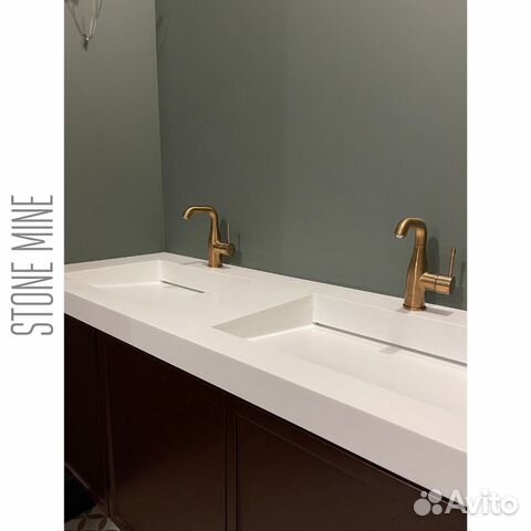 Столешницы в ванную из искусственного камня