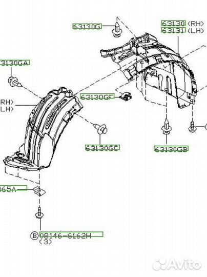 Локер / Подкрылок Infiniti FX35 S50