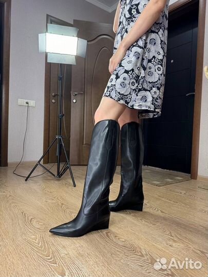 Сапоги танкетка 36р 37р 38р 39р Эконика Premium