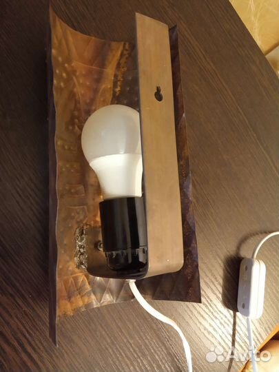 Медный настенный светильник