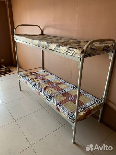 Кровати металлические одноярусные и двухъярусные