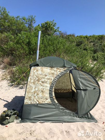 Мобильная баня палатка, баня на даче