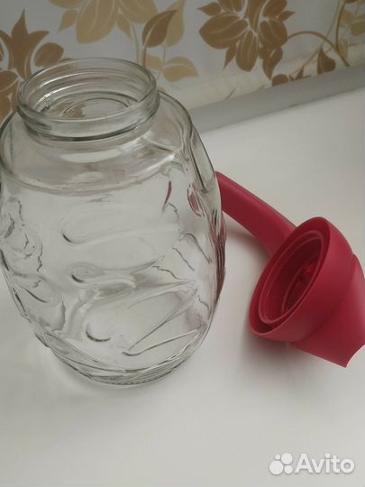 Графин / кувшин стеклянный с крышкой