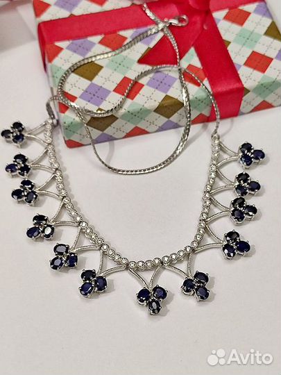 Сапфировое Колье классика- новая коллекция