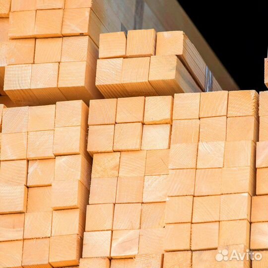 Брус из лиственницы, строганный, натуральный