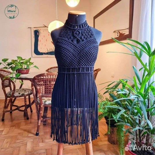 Платье макраме