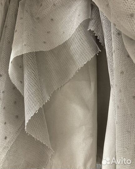 Юбка серая в горошек La Redoute