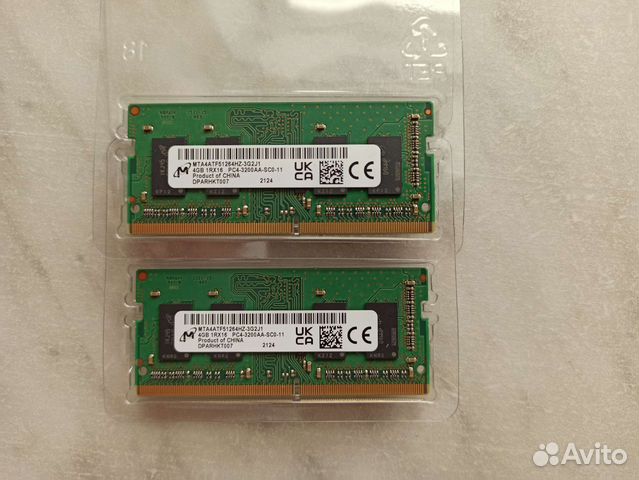 Оперативная память DDR4 для ноутбука 4Gb 3200MGz