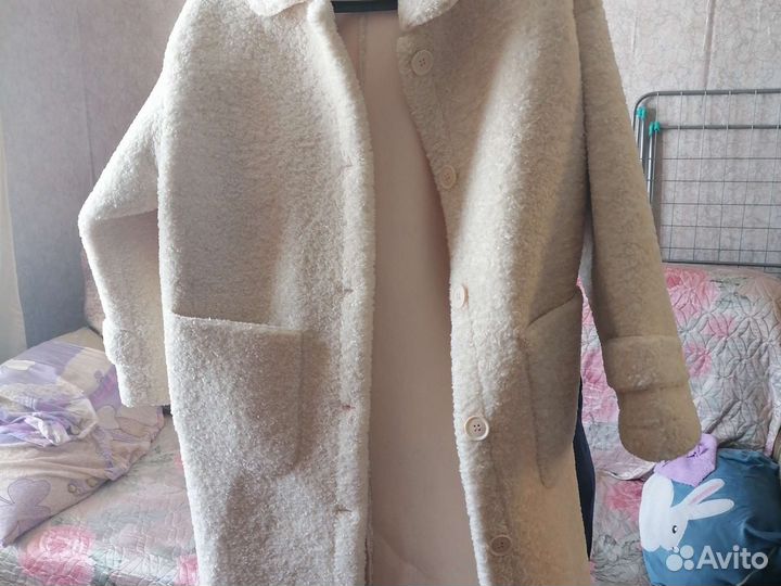 Шуба пальто из овечей шерсти