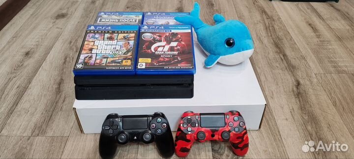 Sony playstation 4 slim 1tb с играми