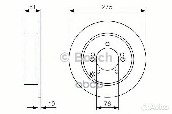 Диск тормозной зад 0986479525 Bosch