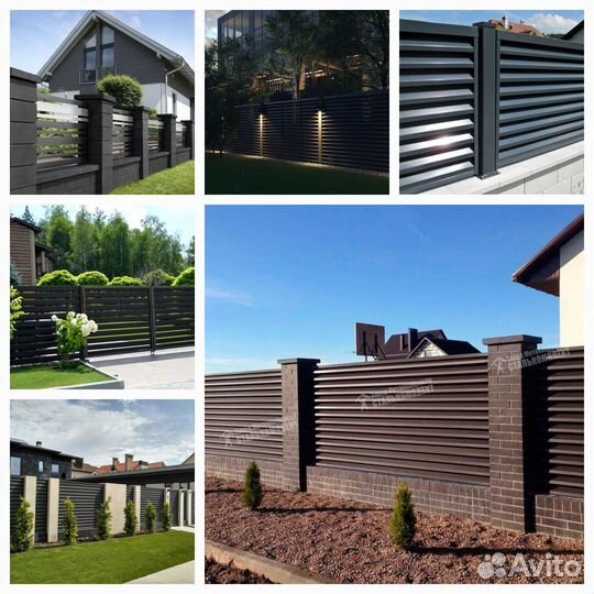 Современные металлические заборы жалюзи