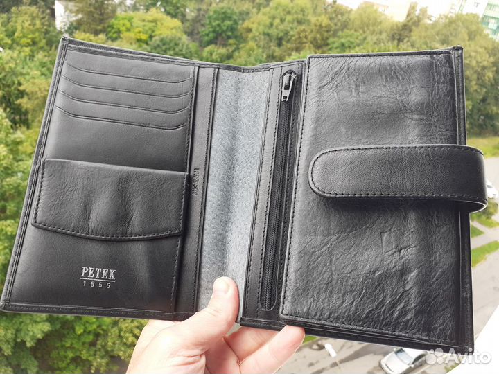 Портмоне мужское кожа натуральная Petek винтаж