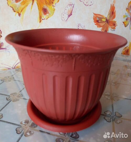 Горшки для цветов пластиковые