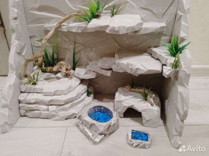 Объёмные фоны 3D для рептилий, укрытия, фотозоны