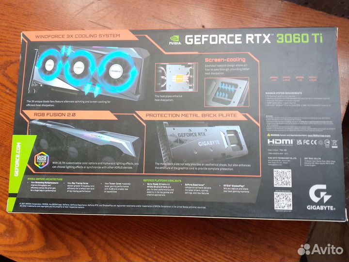 Видеокарта 3060ti gigabyte