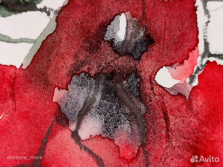 Интерьерная абстрактная картина «Маки»