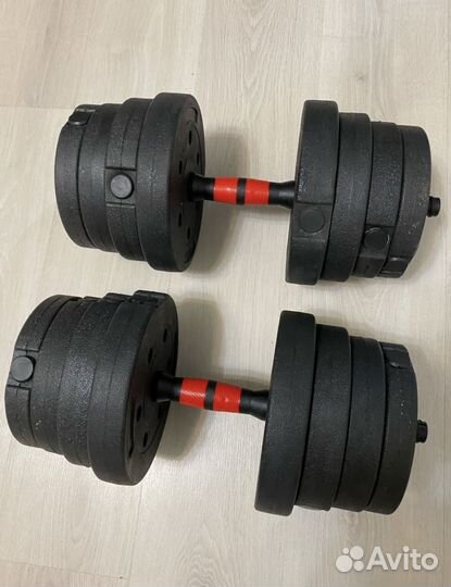 Гантели 33кг + коннектор