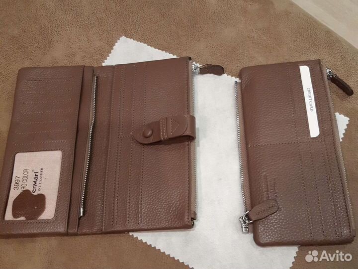 Кошелек женский натуральная кожа коричневый