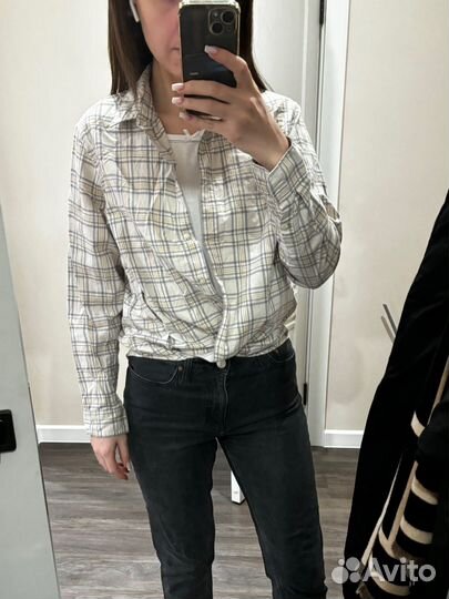 Рубашка uniqlo в клетку женская