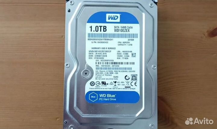 Жесткие диски WD Blue 1 Тб, кэш 64 Мб