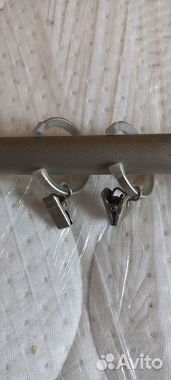 Карниз однорядный 160см металлический с кольцами