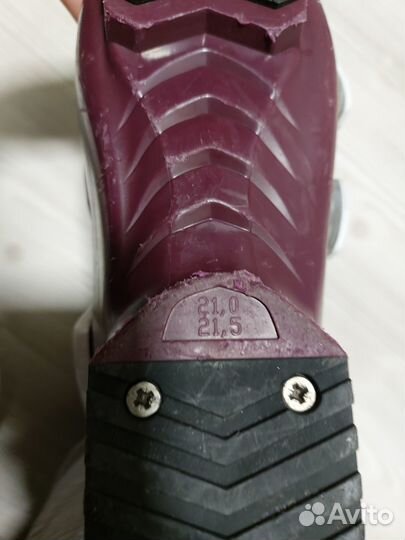 Горные лыжи 110 + ботинки 21,5+ палки