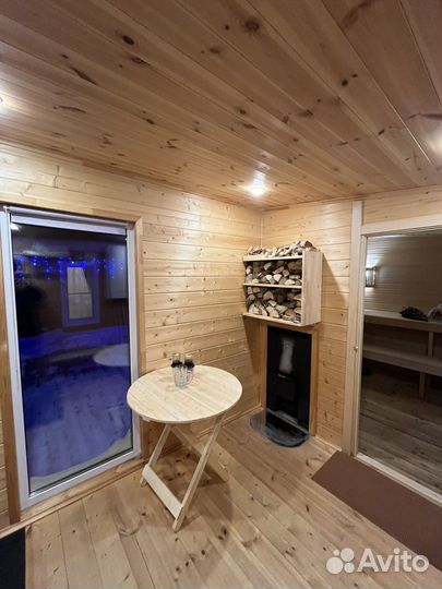 Баня на дровах с домиком