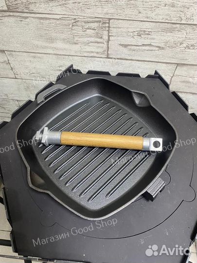 Сковорода чугунная гриль